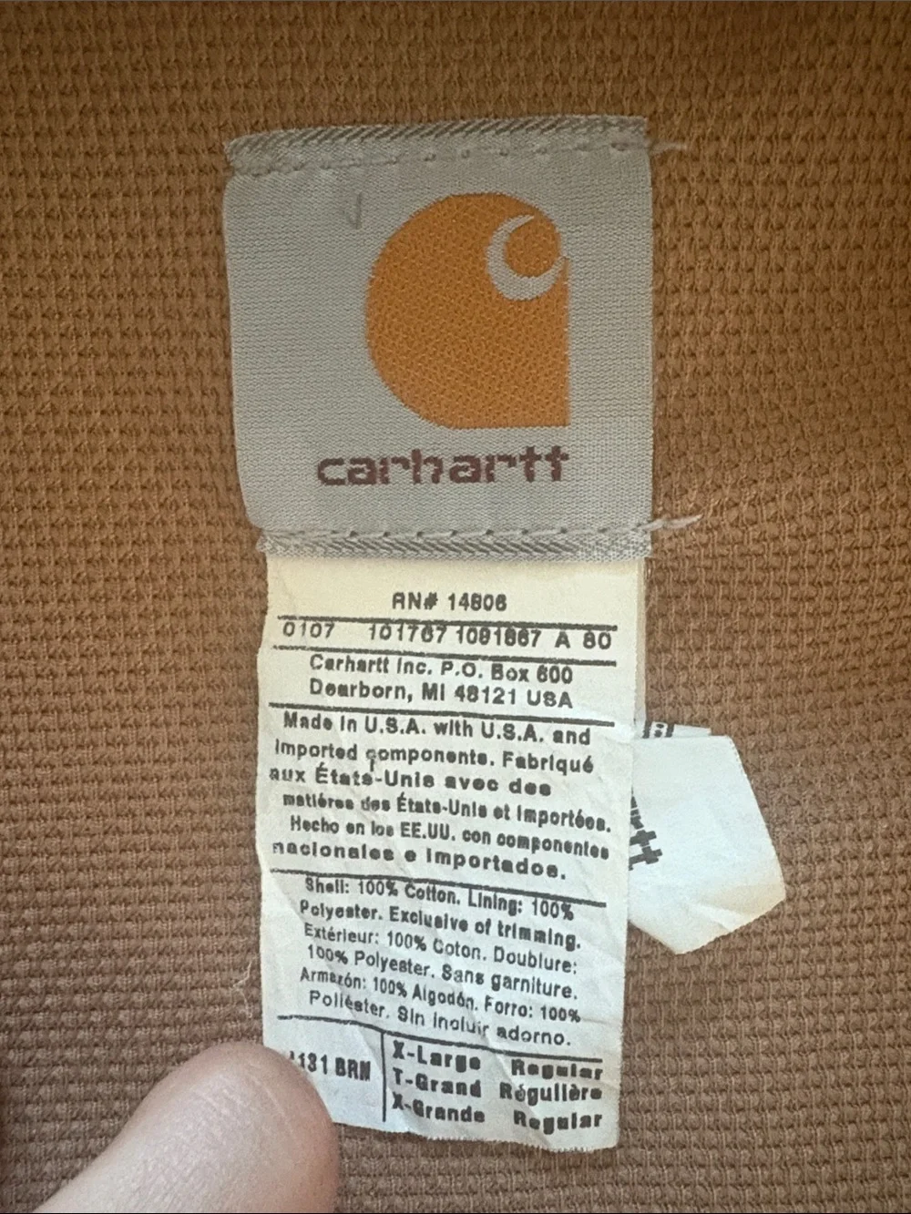 vintage Carhartt Duck Canvas Active Jacket